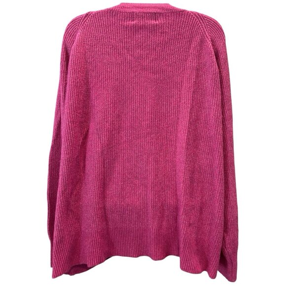 Old Navy Deep V Ribbed Sweater‎ | Pink Cotton Blend XL NWT - Picture 5 of 5
